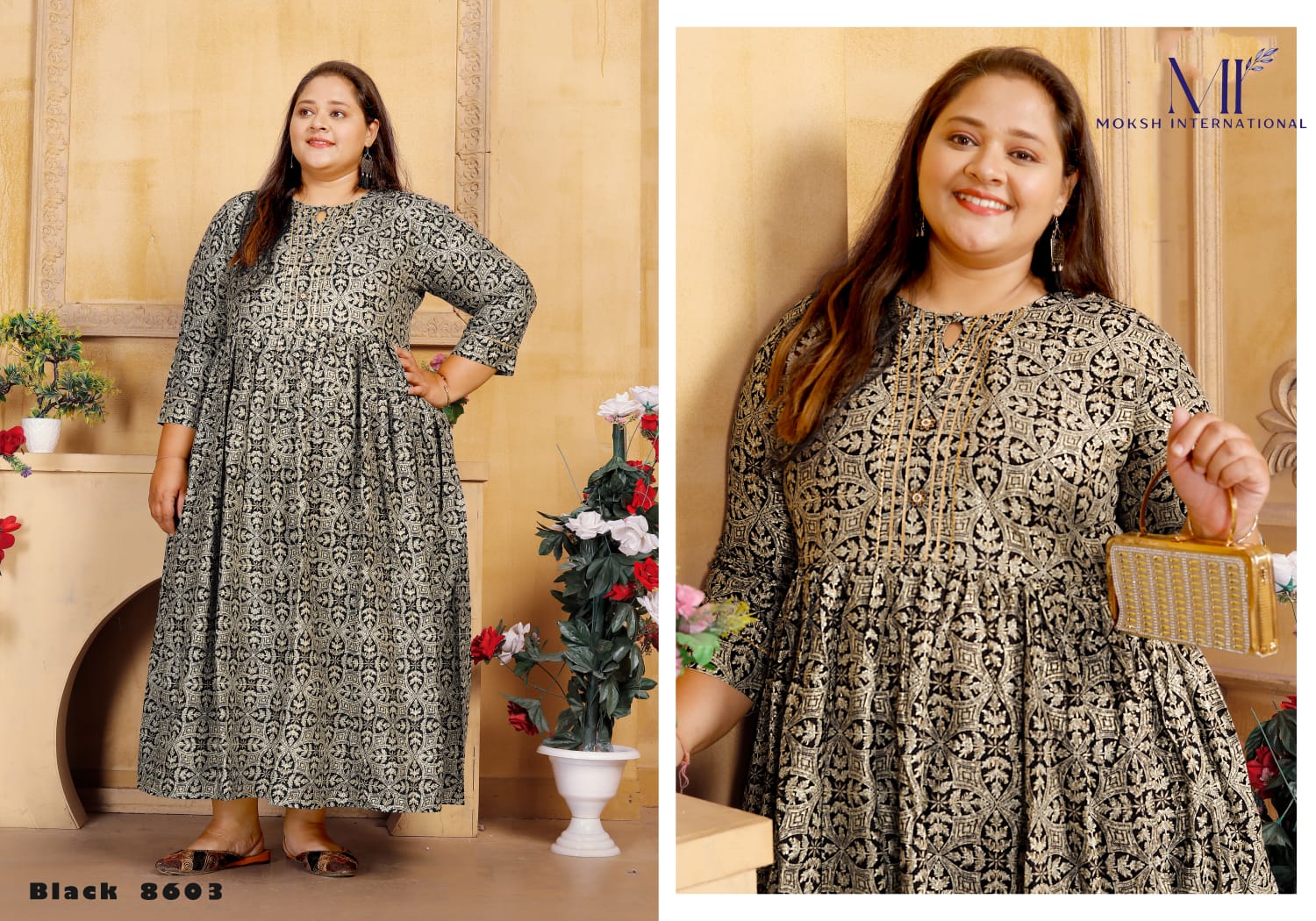Big Size Vol 1 By Moksh Rayon Printed Plus Size Kurtis Wholesale Shop In Surat
